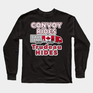 TRUCKERS FOR FREEDOM CONVOY TO OTTAWA CANADA JANUARY 29 2022 RED AND WHITE LETTERS Long Sleeve T-Shirt